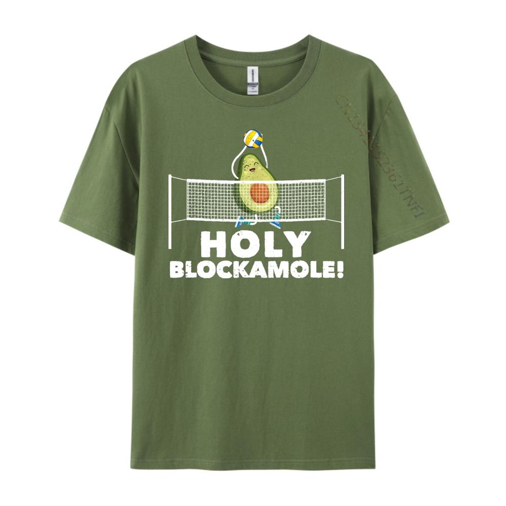 Holy Blockamole Volleyball Funny Sports Player Blocker Brand Clothing Women Tee Shirt Men