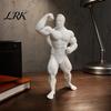 Men’s Birthday Present 3D Printed Bodybuilder Muscle Man Figurine, Mini Fitness Athlete Desk Ornament, Detailed PLA Layered Print Sculpture for Gym