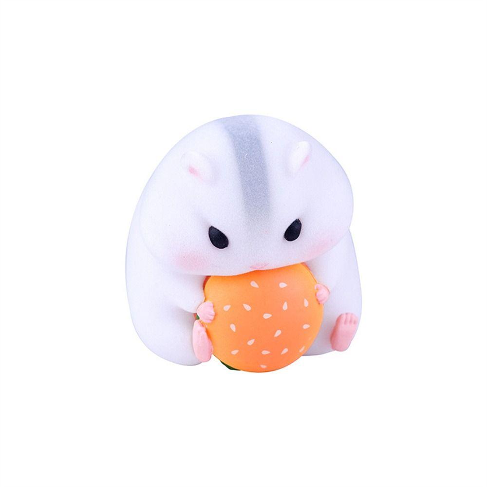 Foodie Series Gourmet Hamster Figures Flocking Mouse Hamster Clarke Figures   Dashboard Decoration