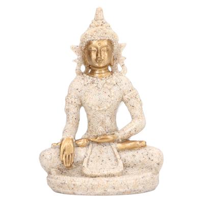 Buddha Statue Artisan Craftsmanship Clear Engraving Strong Frost Resistance Resin Meditating Buddha