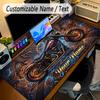 Motorcycle Biker Theme Personalized Mouse Pad Custom Name Text Non Slip Desk Pad For Laptop Office Desktop