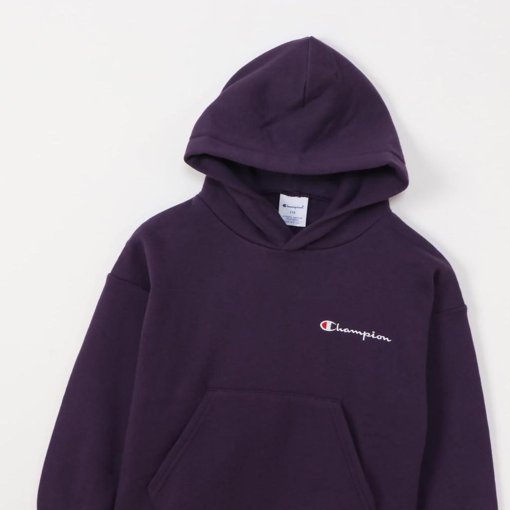 Champion Long Sleeve Loose Script Logo Embroidered Sweatshirt Kids' Hoodie, 100% Cotton, Fit, (CK-Y104-270-130)