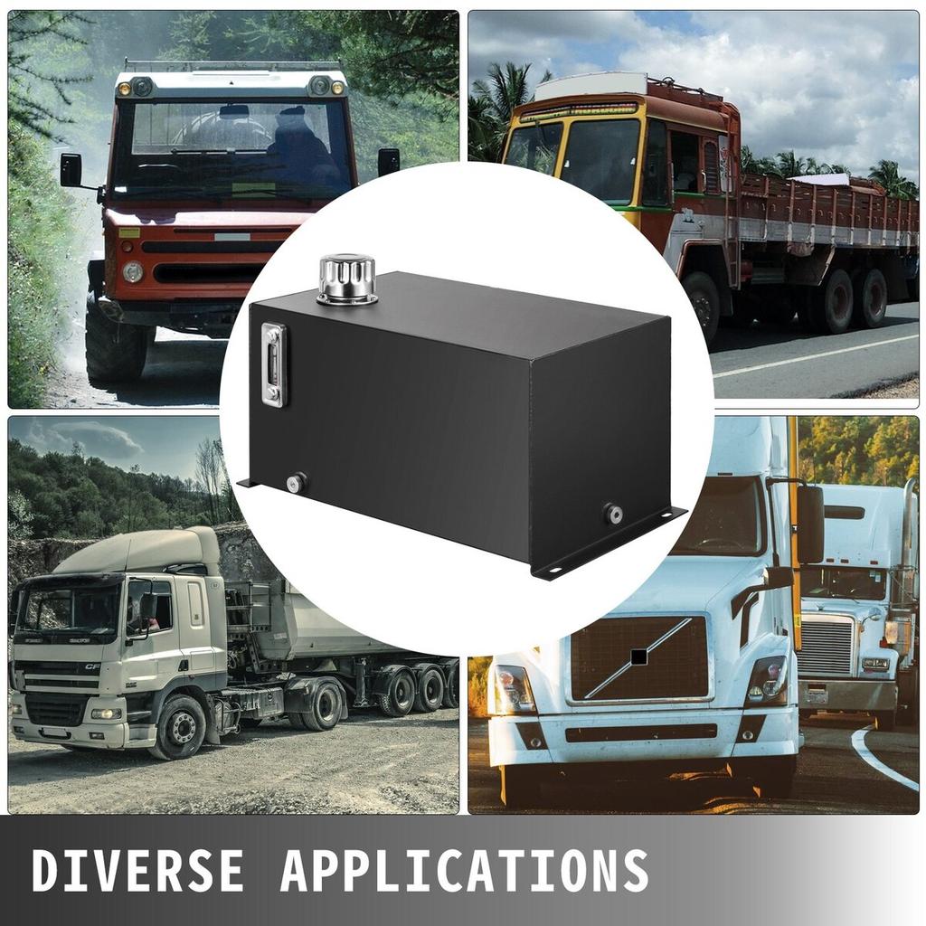 Hydraulic Fluid Tank 10 Gal Fuel Tank Heavy Duty Hydraulic Steel Tank Reservoir, Gasoline Transfer Tanks, Hydraulic Reservoir with Strainer Temp Gauge