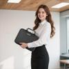 Hard-Shell Fireproof Document Box with Pocket Accordion File Folder  Document Protection