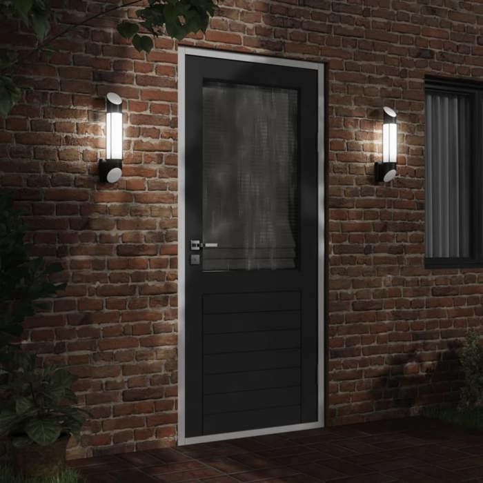 VidaXL Applique murale d'extérieur noir acier inoxydable, éclairage mural d'extérieur, lampe murale de jardin, applique 4006294