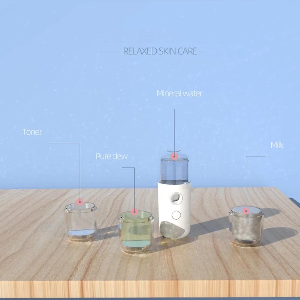 Car Air Humidifier 30ml Mini Nano Facial Sprayer USB Nebulizer Purifier Aromatherapy Essential Oil Diffuser Water Replenishment