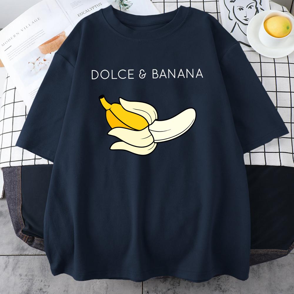 

Dolce Banana Креативные принтованные мужские футболки с коротким рукавом, забавные, хип-хоп, универсальные повседневные топы, мужские хлопковые футболки 2XL