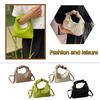 Women Crossbody Bag PU Leather Pleated Cloud Top-handle Bag Fashion Casual Simple Elegant Temperament Girls Tote Purses