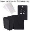 50pcs Earring Display Cards Cardboard for DIY Jewelry Holder Selling Organizer Small Businesses Labels Packaging Material Supply