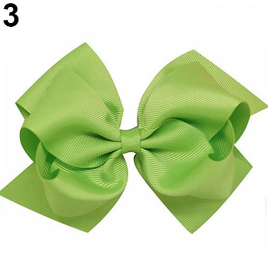 1Pc Girls Large Double Layers Hairbow Hair Bow Grosgrain Ribbon Clip Hairpin