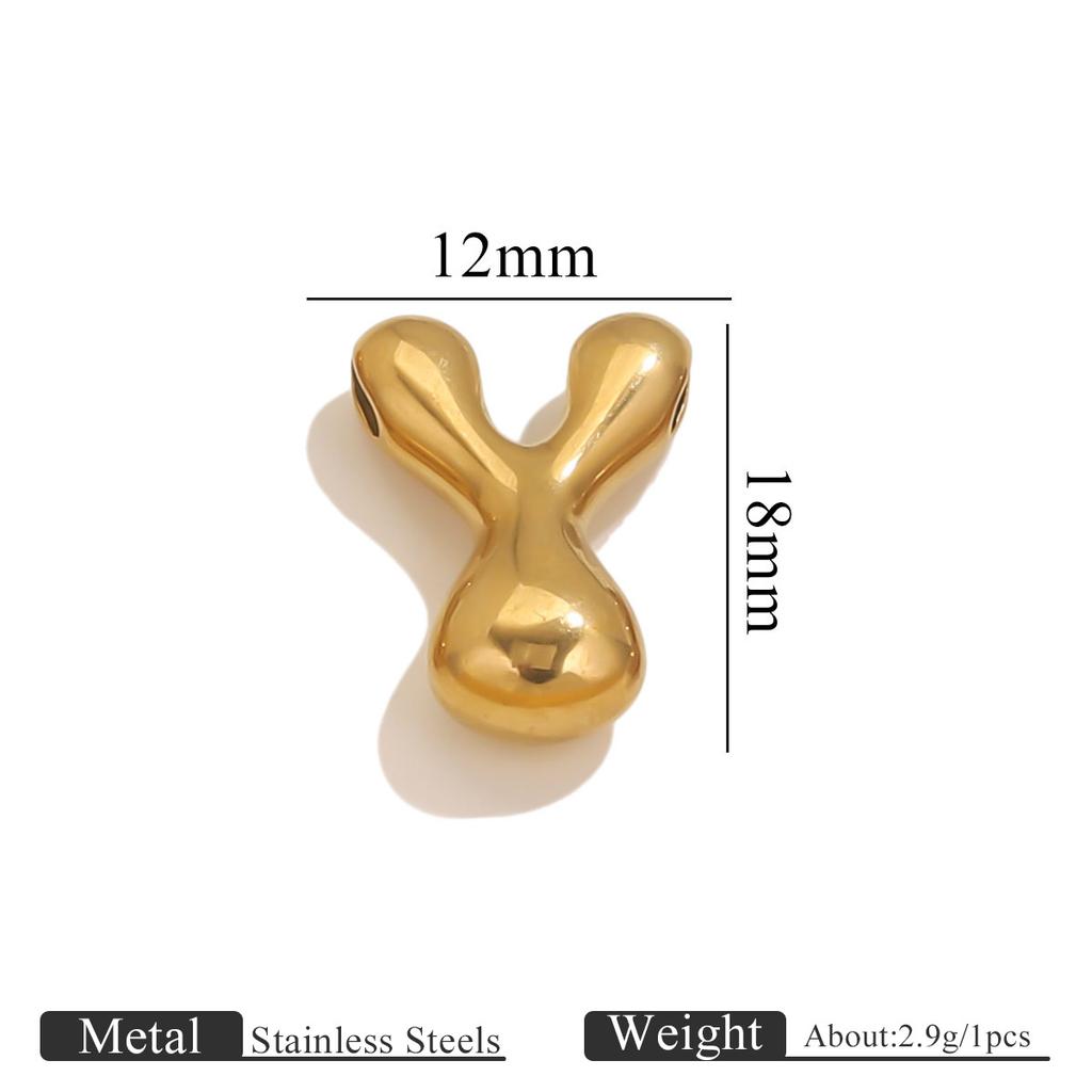 5 Stück Edelstahl 18K PVD-beschichtet A bis Z Englische Buchstaben Anhänger DIY Wasserdichter Schmuck Geschenk Handgefertigtes DIY Zubehör