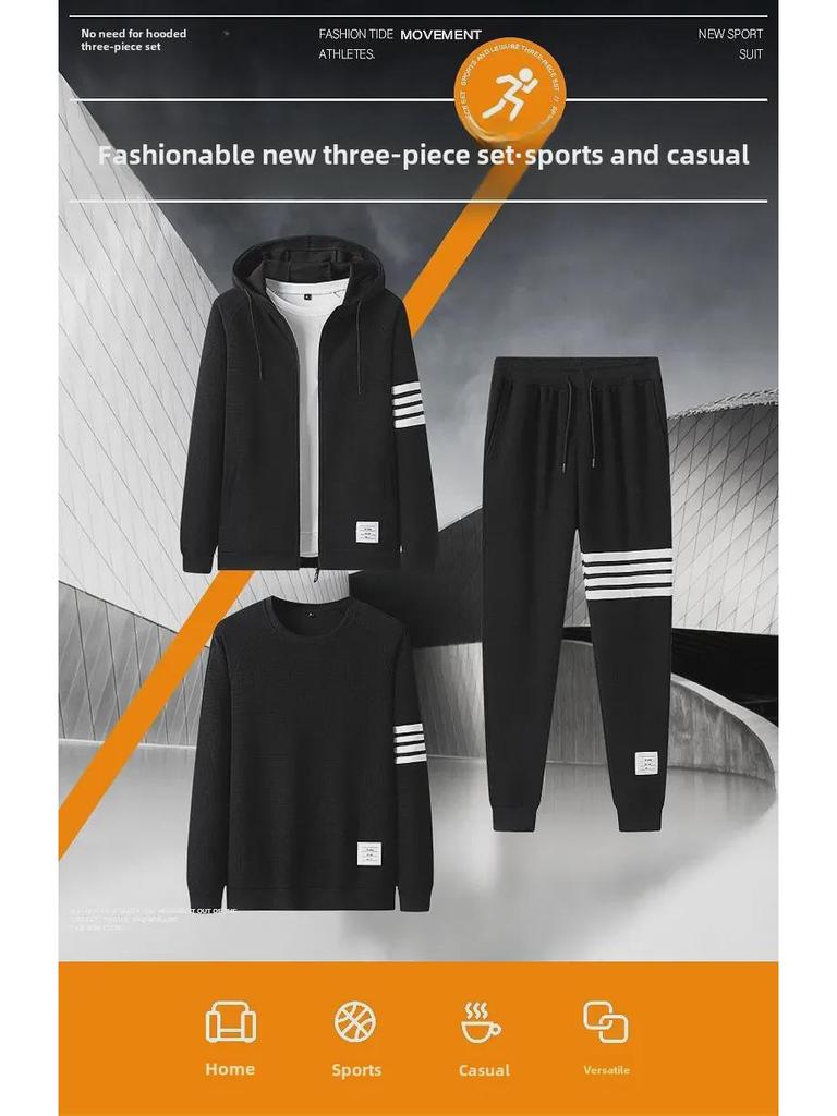 Herren Casual Sport Strickjacke und Sweatshirt Set Herbst/Winter 2022