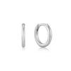 Smooth Huggie Mini Hoop One-Touch Ring 925 Silver Earrings E035-14H