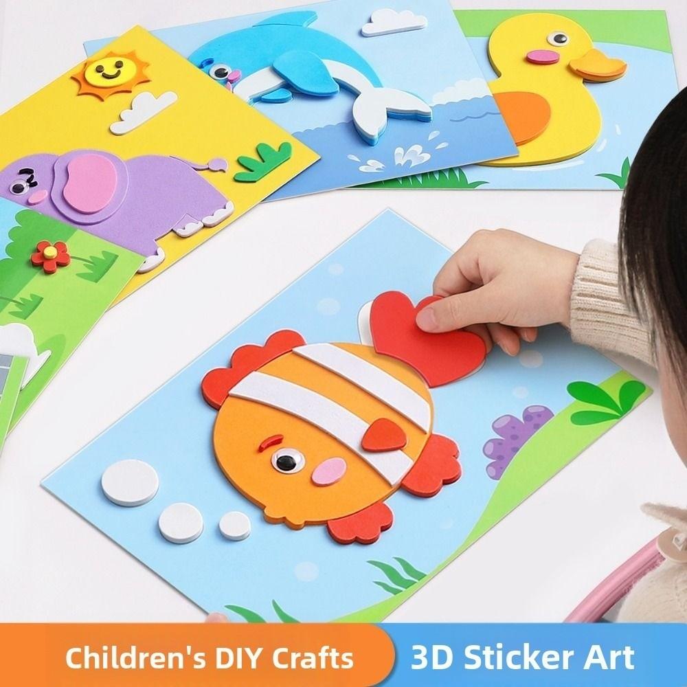 Stereoscopic Montessori  Art Craft Toy Making Material Educational Sticker Toys  Boys Baby Girls