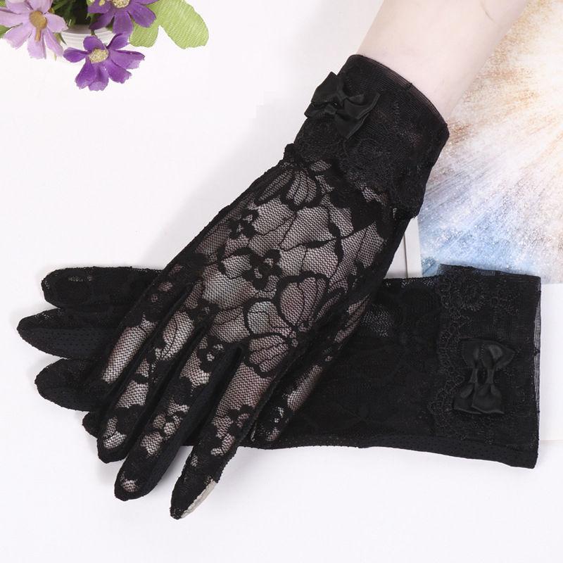 Women'S Summer Lace Gloves - Breathable, UV Protection for Driving & Outdoor Activities,Perfect for Sun Safety & Stylish Outfits, Summer Gloves