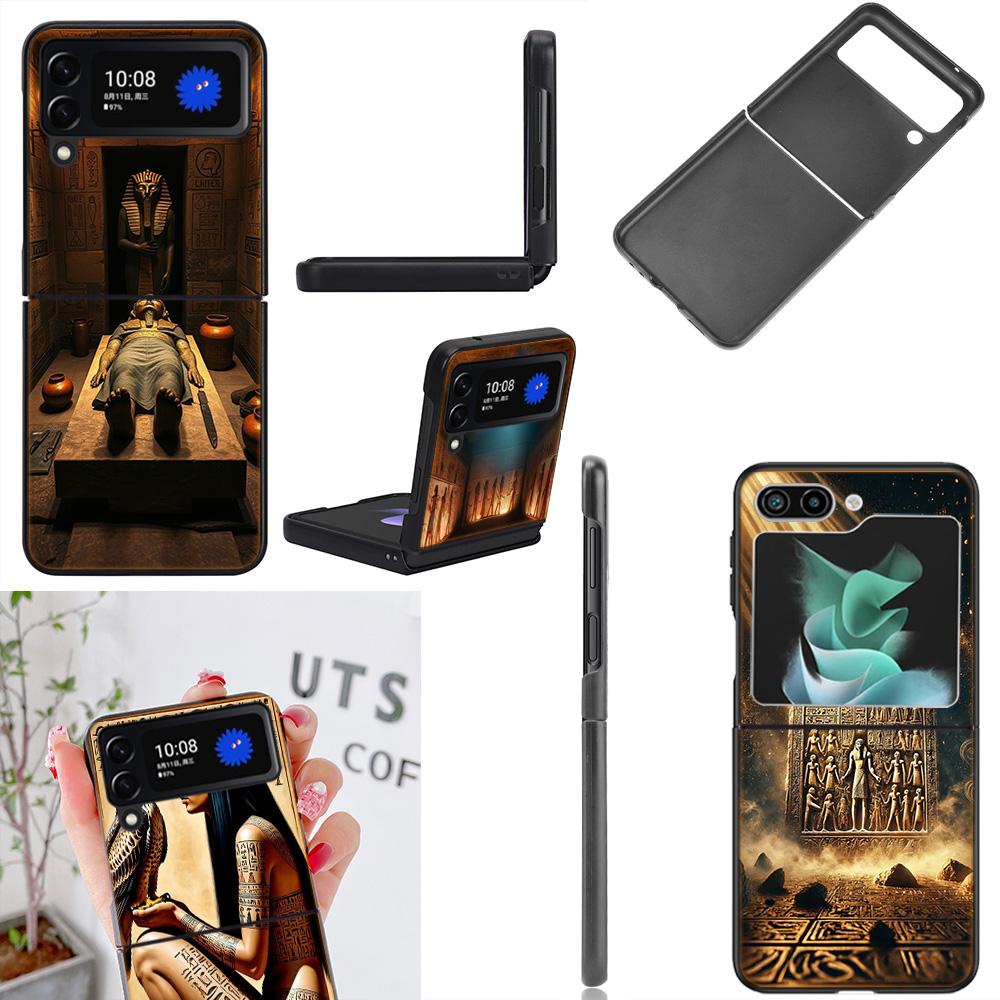 A Symbol of life Balance and Divine Power Phone Case For Samsung Z Flip 7 6 5G Galaxy Z Flip4 Z Flip5 Z Flip3 Coque Black Hard P