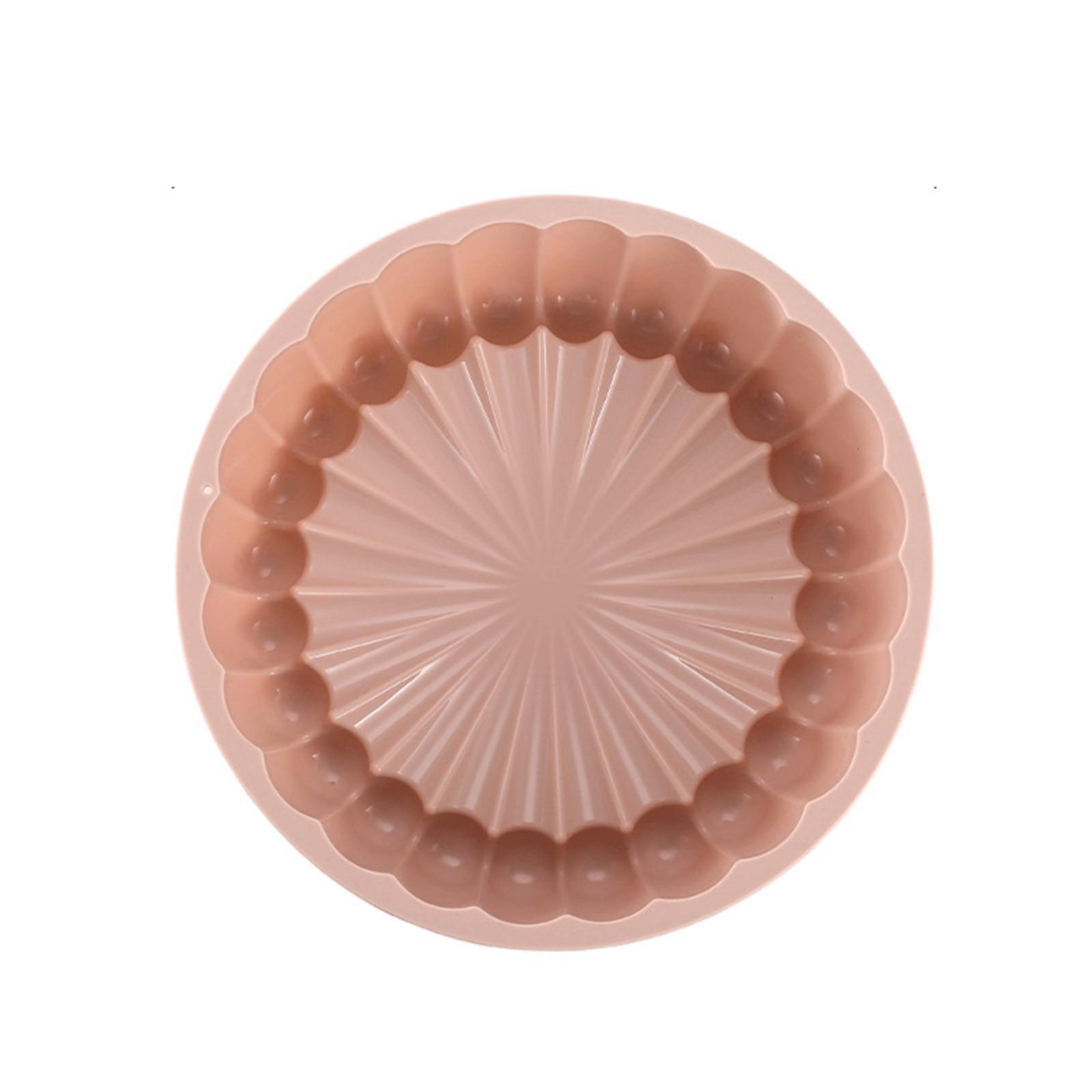 

Форма для торта Рифленая Десертная Выпечка Силиконовая Форма One Size розовый