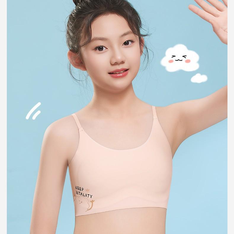 Seamless Lifting Camisole Underwear for Women: Skin-Friendly, Breathable, Comfortable, Fixed Cups, No Show-Through Sports Bra for Young Girls.