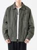 Chaqueta de Trabajo Patchwork Retro para Hombre - Otoño/Invierno 2025 Holgada Casual Solapa Exterior