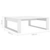  Salongbord, hvitt, 100x100x35 cm, trebasert materiale