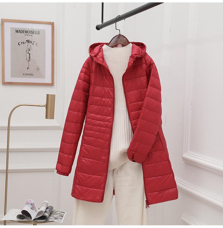 New Autumn Winter Women Puffer Jackets Ultralight Duck Down Jacket Female Windbreaker Parka Warm Portable Hooded Coat
