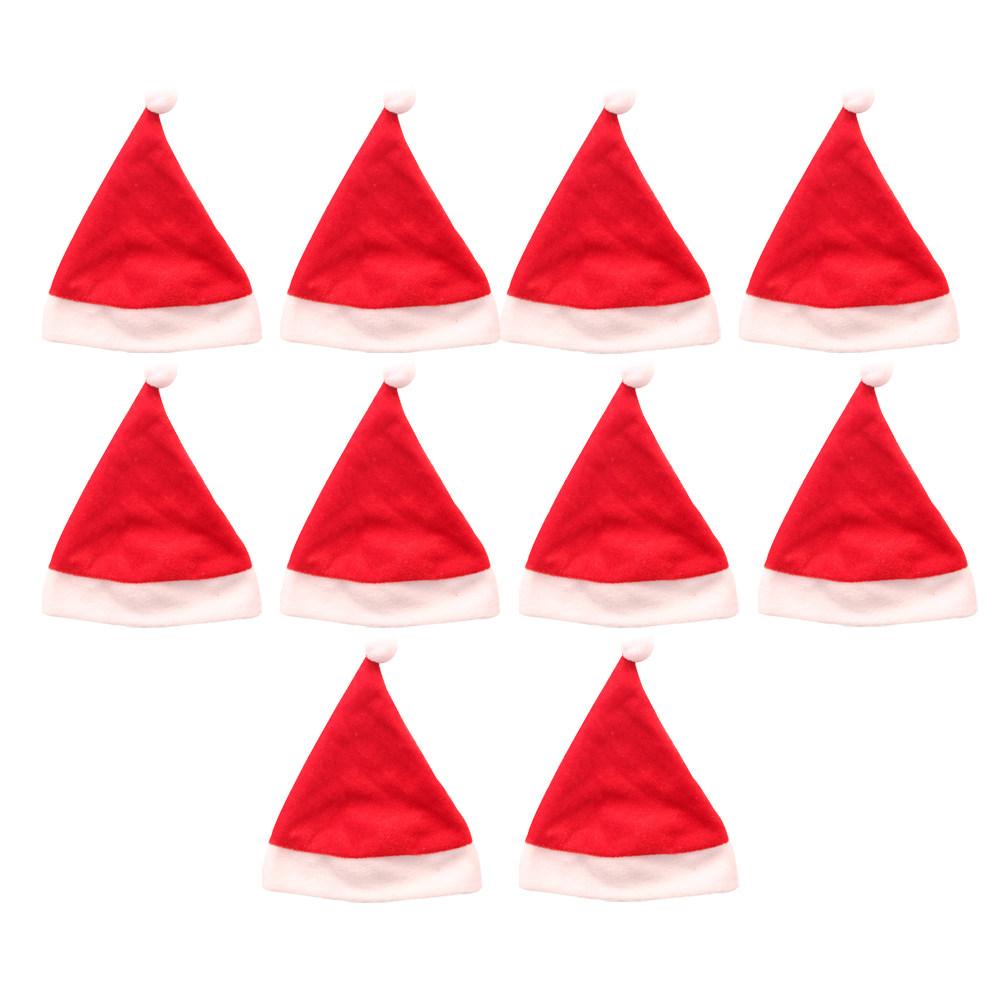 10Pcs Christmas Mini Hats Cute Decorations for Holiday Party Home Restaurant Decoration Supplies Chic Gift Accessories