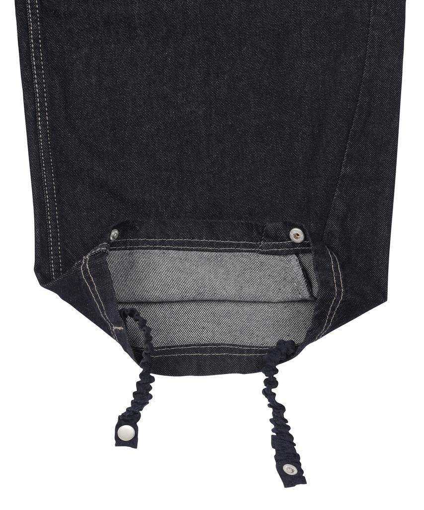 Lujeoseukeulleob Weite Bootcut Jeans Indigoblau