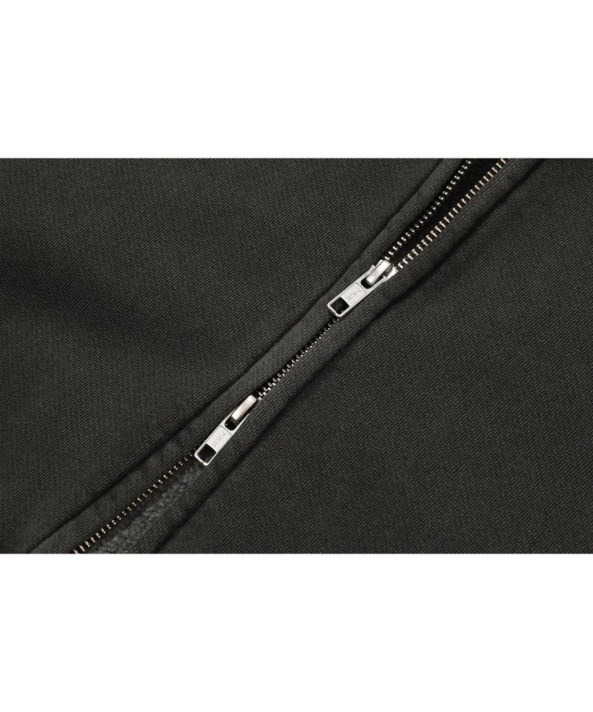 Cpgn Studio [2-Way] Skirt Sleeve Pigment Hooded Zip-Up Smoked Black