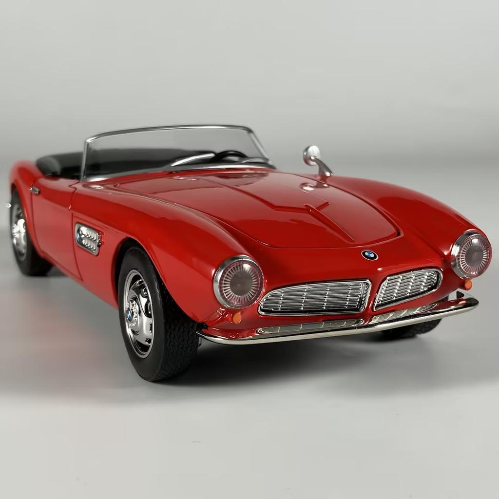 1:24 BMW 507 1950 530LI Vintage Roadster Legierung Metall Druckguss Modellauto Jungen Hohe Simulation Miniatur Feiertagsgeschenk Heimspielzeug