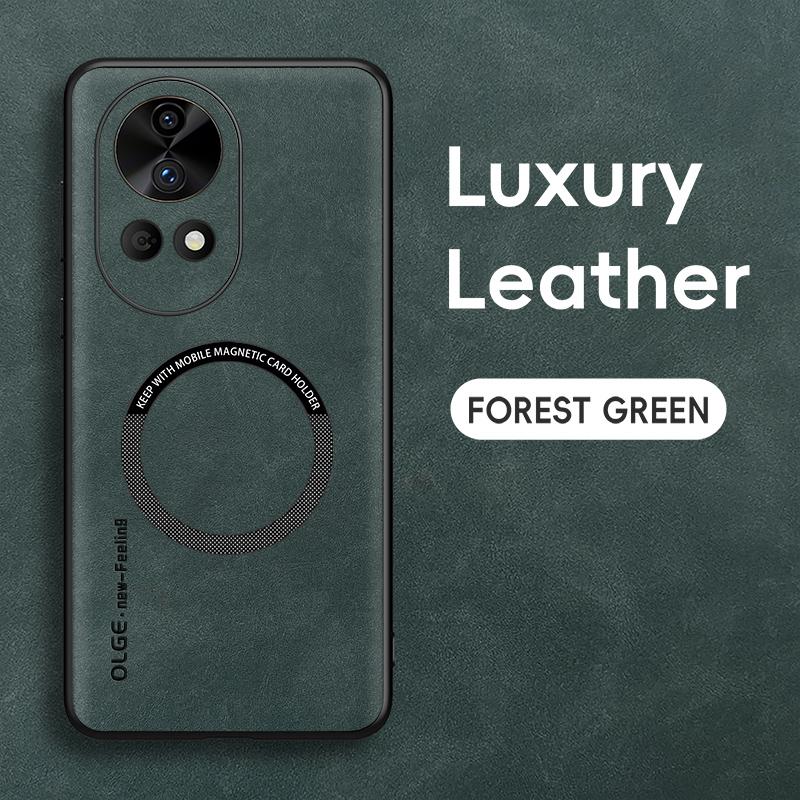 For Huawei Nova 13 13 Pro Fine Hole Sheepskin Magnetic TPU Soft Edge Anti-Drop Anti Fingerprint Phone Case