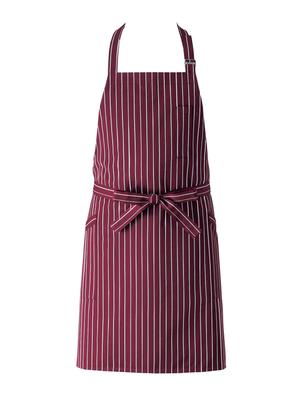 Bib Apron WT7815 2 Wine X White Free [Seven Uniform] WT7815-2