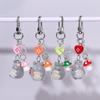 1Pcs  Cute Flocking Totoro Keychain Five Star Love Mushroom Bag Pendant Bag Charms Gifts