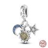 Charms Beads 925 Sterling Copper Pink Butterfly Luminous Firefly Chameleon Heart Charm Fit Original Bracelet DIY Holiday Zircon