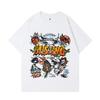 High Street Men'S T-Shirt Vintage Direct Injection Printing Ins Washed Cotton Short Sleeve T-Shirt Men'S And Women'S