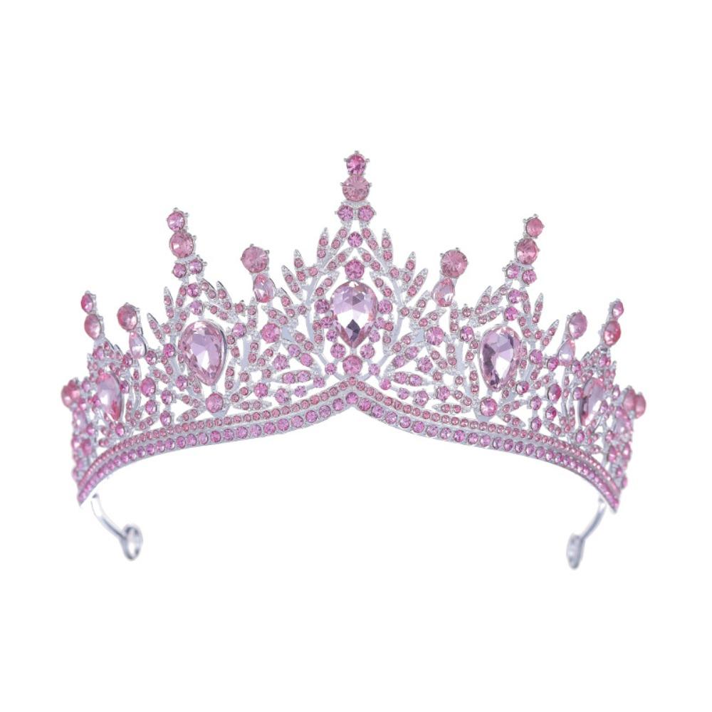 Shiny Ornament Baroque Queen Tiaras Luxury Princess Crown Bridal Headwear  for Women Girls