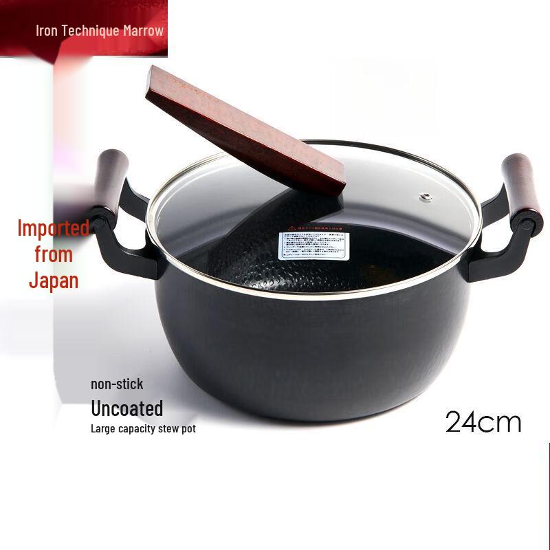 Tetsuki Japanese Imported Non-Coated Iron Stew Pot
