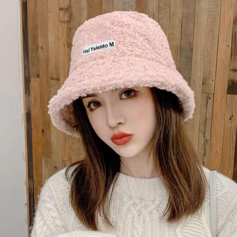 Autumn and Winter Women Warm Fisherman Cap Embroidered Letters Outdoor Windproof Fashion Caps