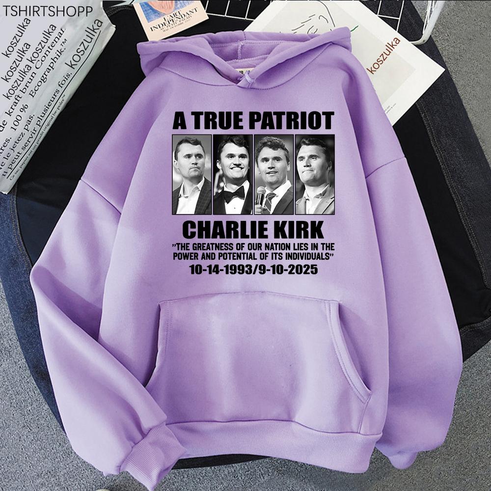 RIP Charlie Kirk Hoodie New Fashion Women Harajuku Aesthetic Graphic Hoodies Unisex Autumn Winter Casual Pullovers Sweatshirts