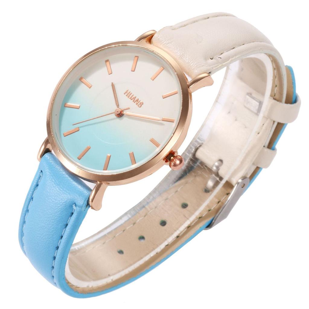 Fashion Pointer Watch Leather Wristband Women's Watch Quartz Watch