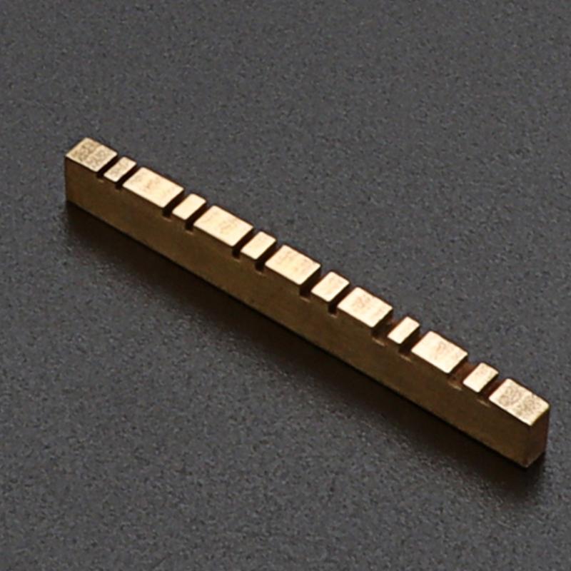 12 String Guitar Nut Saddle Brass Premium Pre-Slotted Top Nut Vintage Style Electric Guitar Accessories Flat Bottom