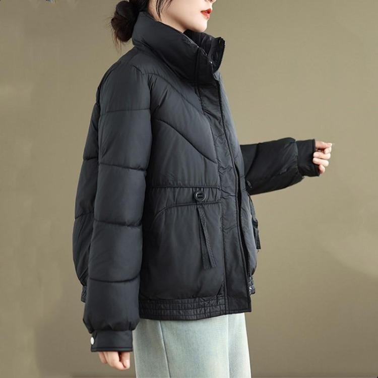 Women Autumn Spring Winter Oversized Casual Loose Cotton Padded Jacket Coat Outerwear