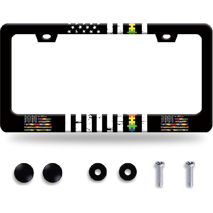 I Hope Something Good Happens To You Today License Plate Frame Funny Text License Plate Frames Stainless Steel Accessories Cars Decor With 2 Holes
