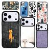 Capa Case for iPhone 17 Air 16 Pro Max 15 Plus 11 13 Mini 14 12 Back Phone Cover Minimalist Cats