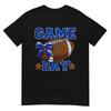 Game Day Football Season Football Mama Girl Blue Gold Vibes T-Shirt