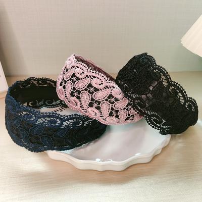 Beyaz Saçları Kapsayan Başlık Mizaç Saç Tokası Geniş Kenar Genişletilmiş İnce Stil Moda Kafa Bandı Geniş Kenar Dantel Kafa Bandı