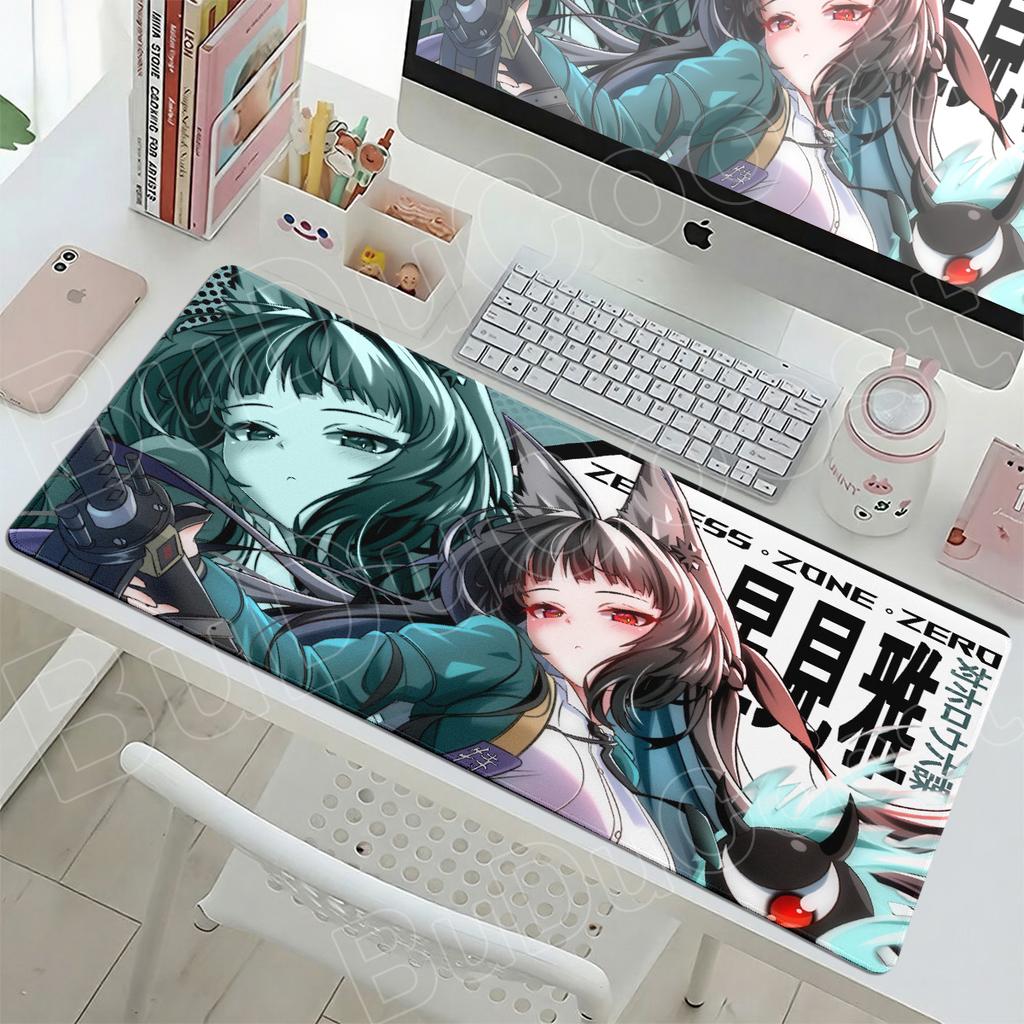 Zenless Zone Zero Gaming Mice Mat 90x40cm Computer Gamer Keyboard Cute HD Anime Mousepad Hoshimi Miyabi Non-slip Office Desk Pad