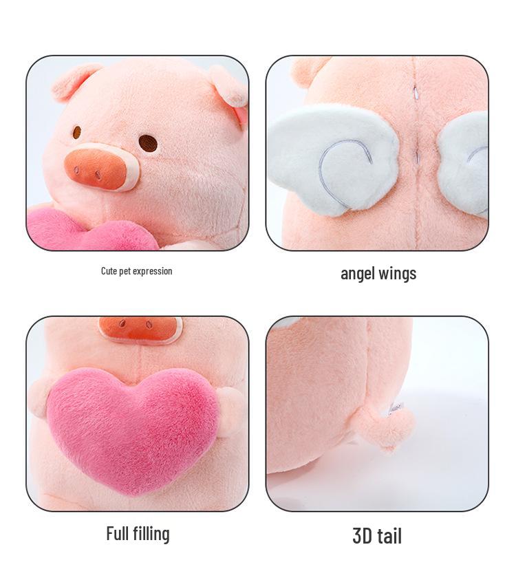 Süße Herzschwein Plüschpuppe - Entzückendes umarmendes Schwein Spielzeug für Mädchen