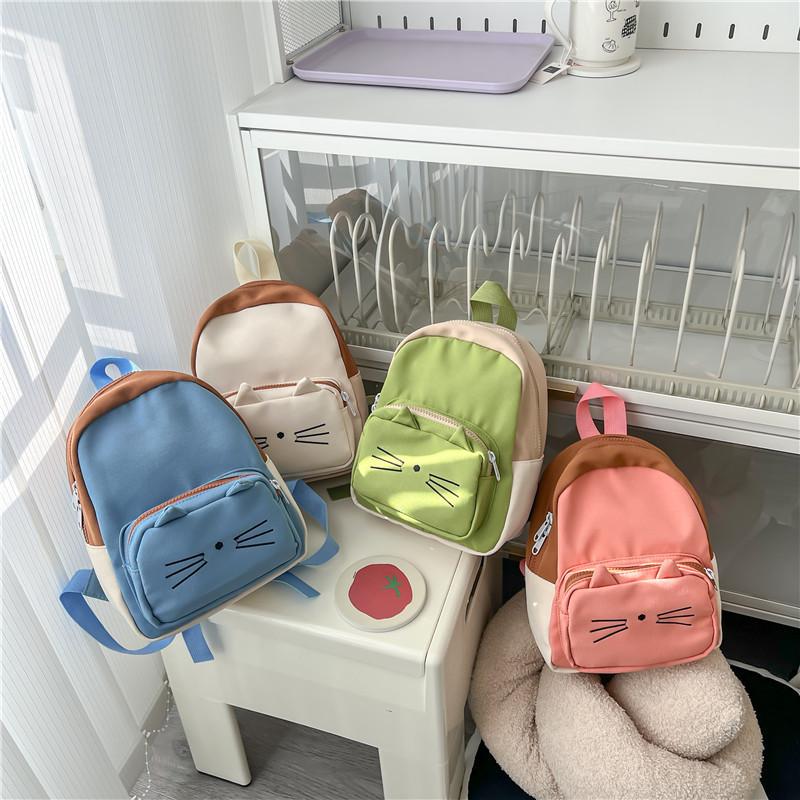 Adorable Cat Themed Mini Backpack For Kids Ages 1 To 3 In Bright Colors