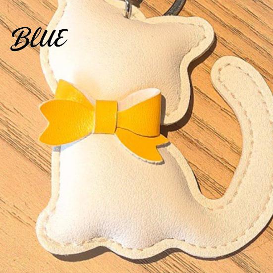 Bag Hanging Keychain Pendant Imitation Leather Simulated Cat Toy Shape