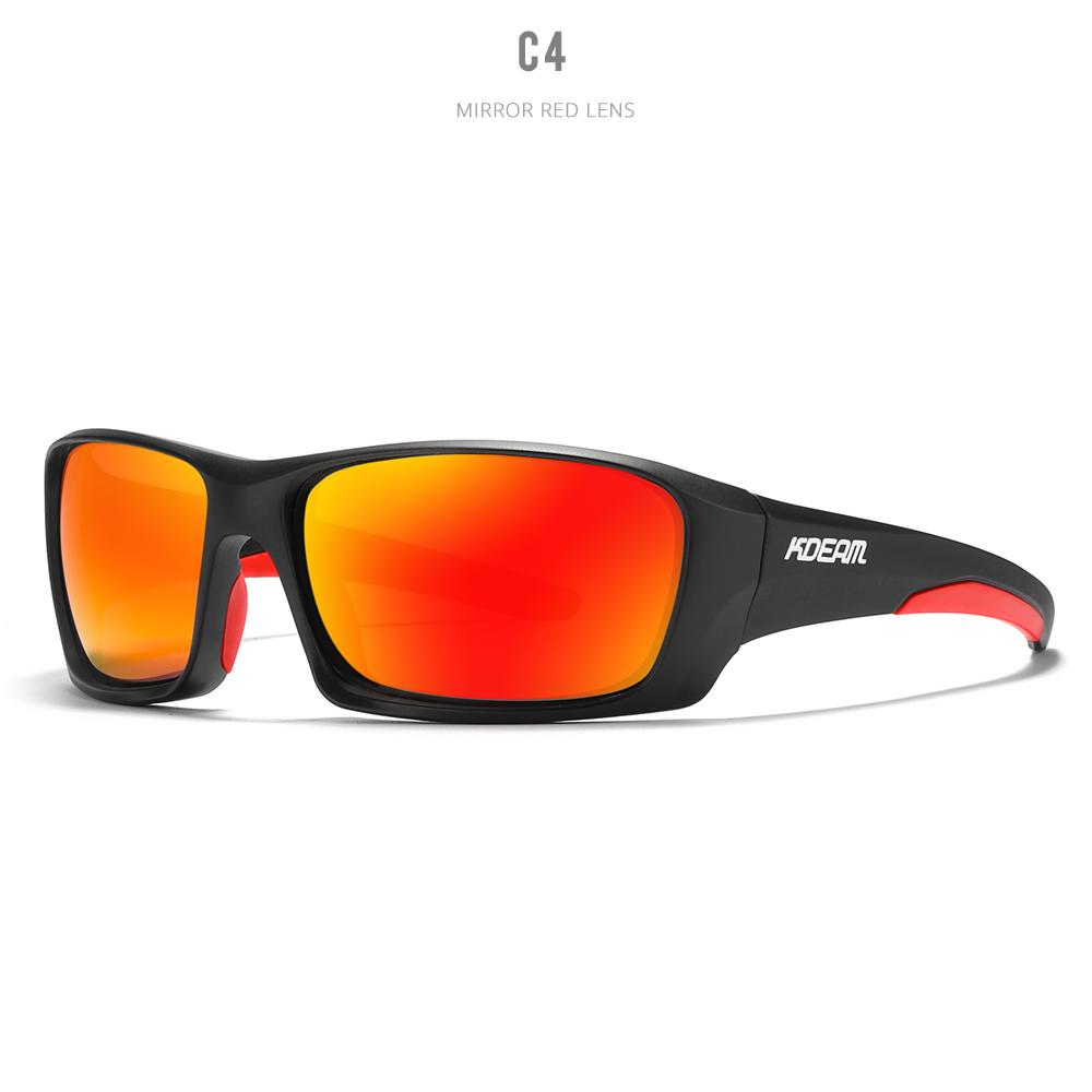 KDEAM High-End Sports Goggles TR90 Polarized Sunglasses Men Hiking Fishing Sun Glasses With Zipper Case